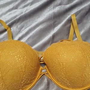 Yellow 36DD PINK Victoria Secret Bra
